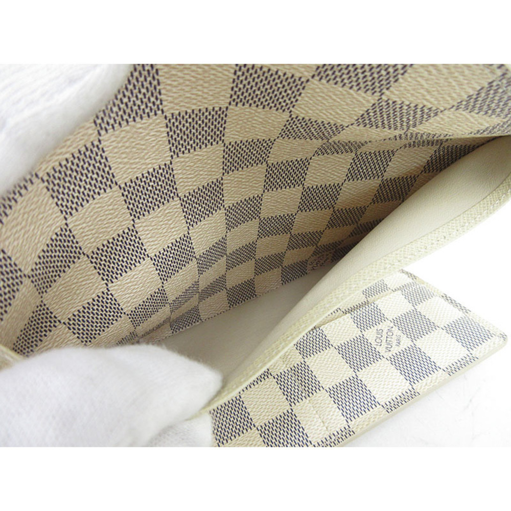 LOUIS VUITTON Damier Azur White Portefeuille Josephine Long Wallet - Picture 8 of 9
